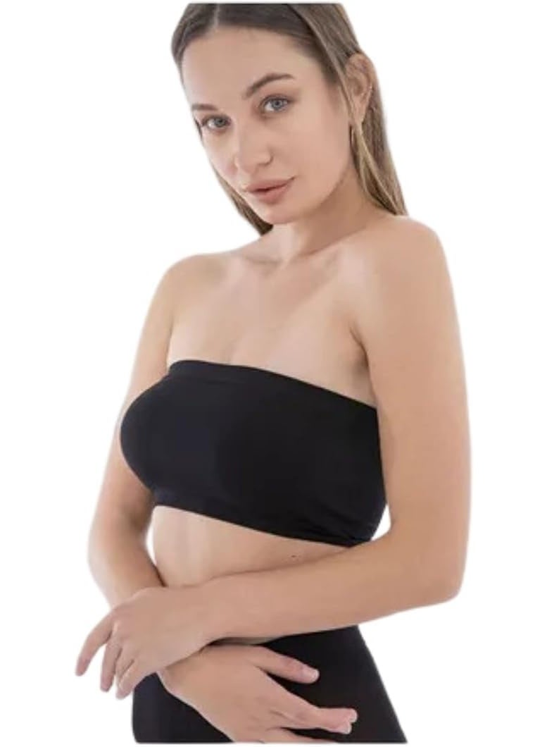 Hanady Women's Black Microfiber Flexible Wire-Free Bra Comfortable for Everyday Wear - Image 4