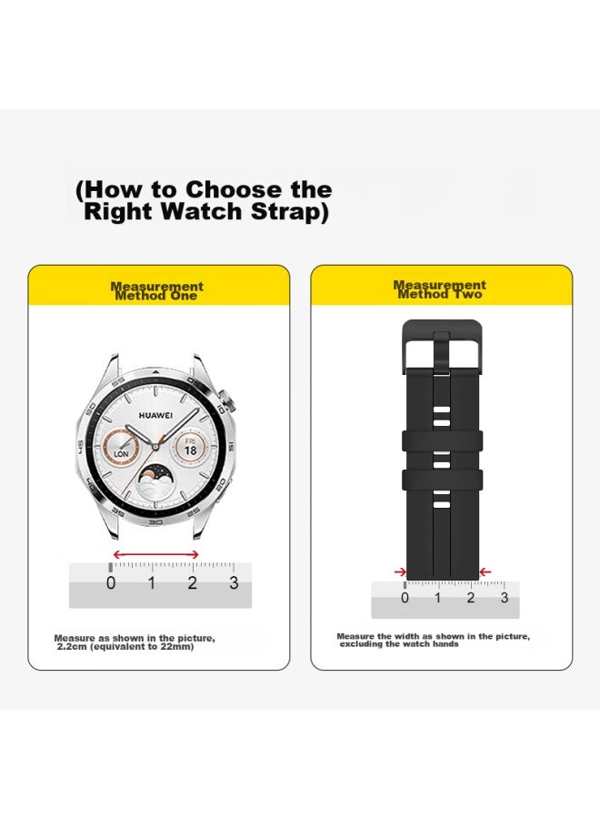 Mssm Suitable For Huawei Watch Straps, Gt3/2/gt3pro/gt Cyber, Skin-friendly Silicone Watch Sports Band , 42/43 Dial - 20mm - Image 3