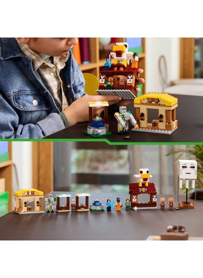 LEGO LEGO Minecraft The Ghast Balloon Village Attack Building Toy Set 21273  - Image 3