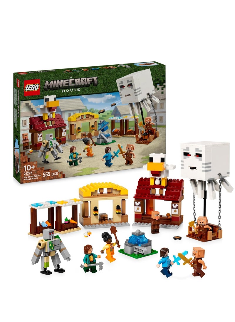 LEGO LEGO Minecraft The Ghast Balloon Village Attack Building Toy Set 21273  - Image 1