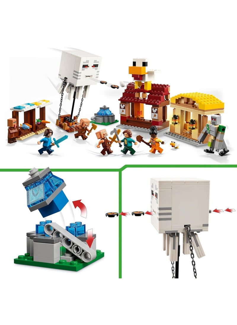 LEGO LEGO Minecraft The Ghast Balloon Village Attack Building Toy Set 21273  - Image 5