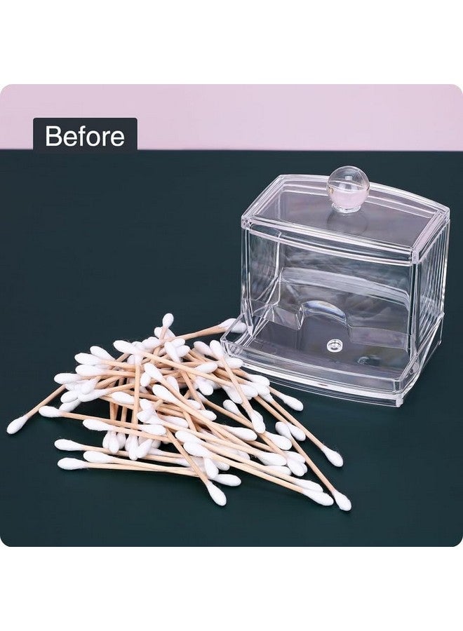 PARVY¬Æ New Acrylic Cotton Swabs Storage Holder Box- Transparent Makeup Case Cosmetic Container(1Pcs) - Image 2