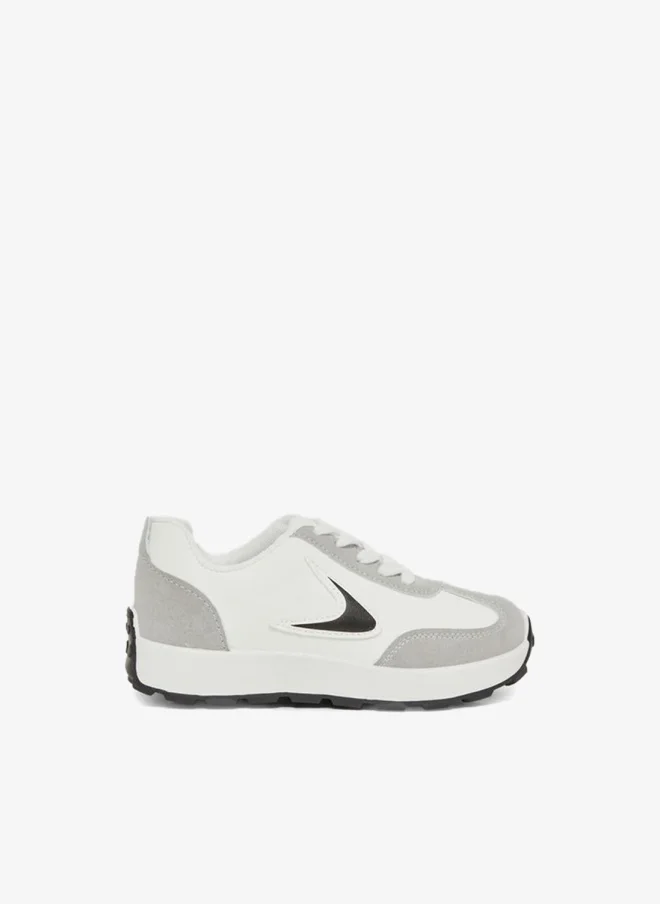 Styli Girls Panelled Lace Up Sneakers
