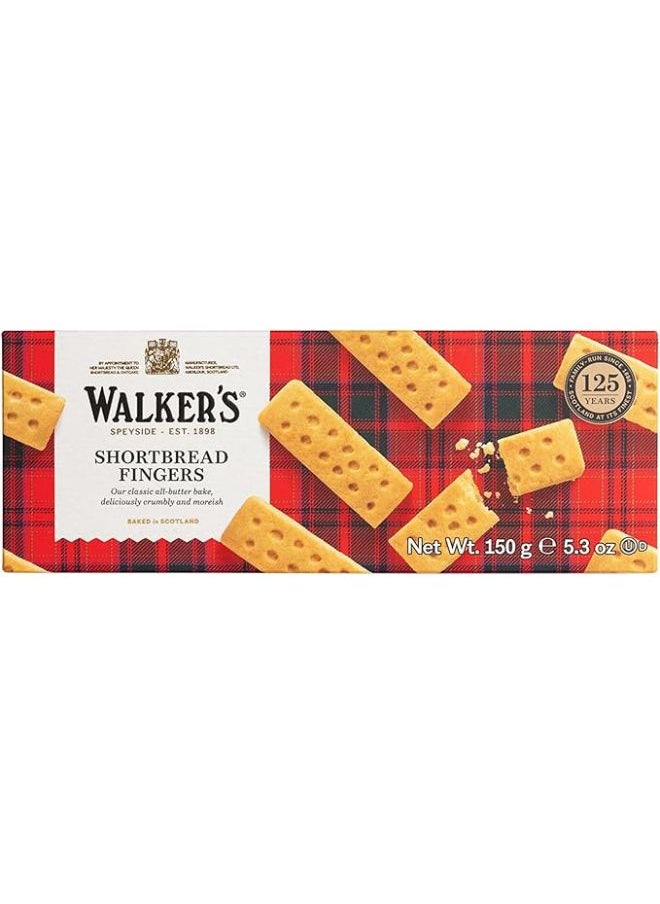 Walker's Pure Butter Shortbread Fingers 150g  - Image 1