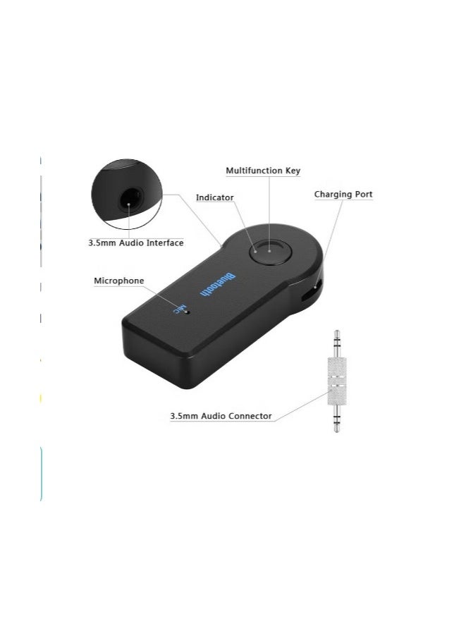 Generic 3.5mm Wireless BT AUX Audio Stereo Music Receiver Adapter V5779_P black  - Image 2