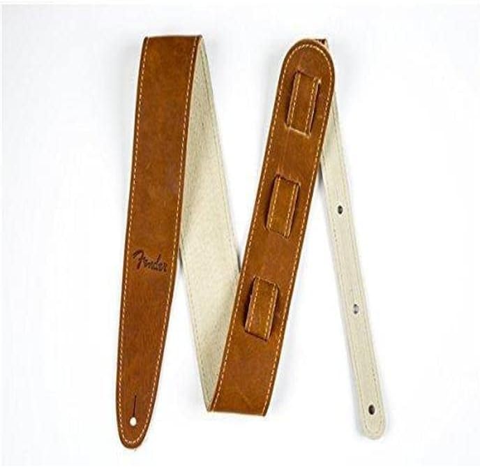 Fender Baseball Glove Leather Guitar Strap - Brown - Image 1