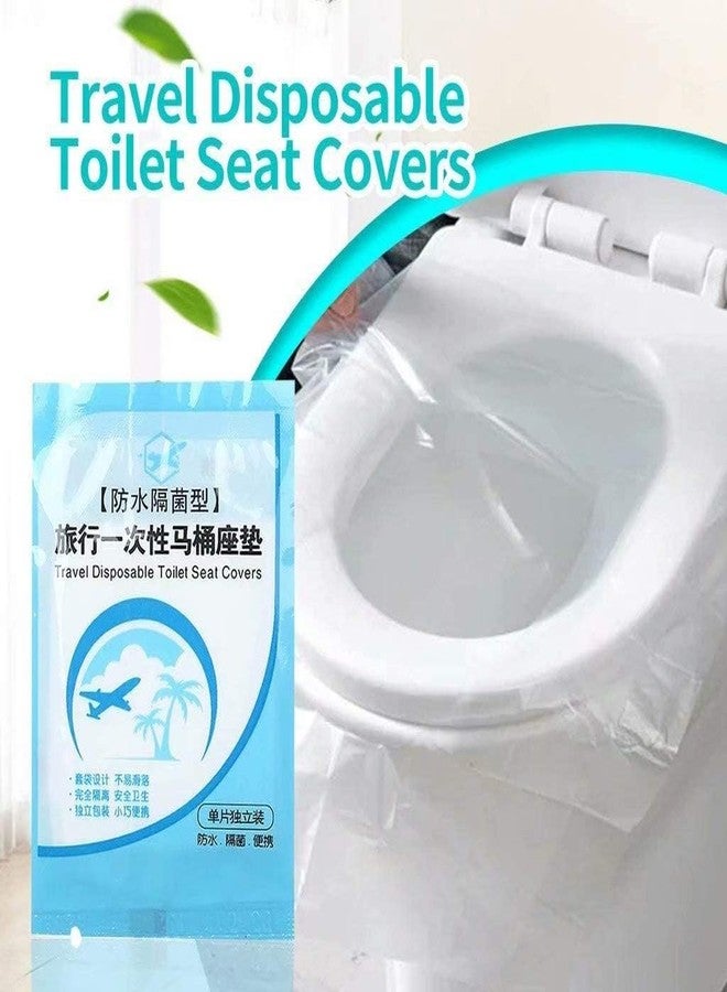 EGV-50 Pieces Disposable Plastic Toilet Seat Cover Waterproof, WC Cushion Toilet Cushion for Baby Pregnant Mom, Independent Packaging Suitable for Travel - Image 3