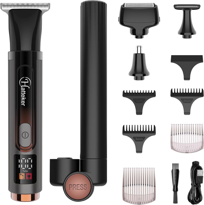 Hatteker Men's Back Razor Body Trimmer Electric Body Groomer Face Arm Chin Beard Trimmer Cordless Hair Trimmer with Adjustable Extension Trade Waterproof - Image 2