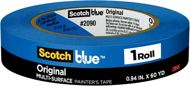 Scotch  Blue Premium Masking Tape 24Mm X 54.8M, 1 Roll/Pack Blue Color Masking And Protection High Adhesion Multi-Surface For Walls, Ceiling, Metal, Wood Easy To Remove With No Residue - Image 1