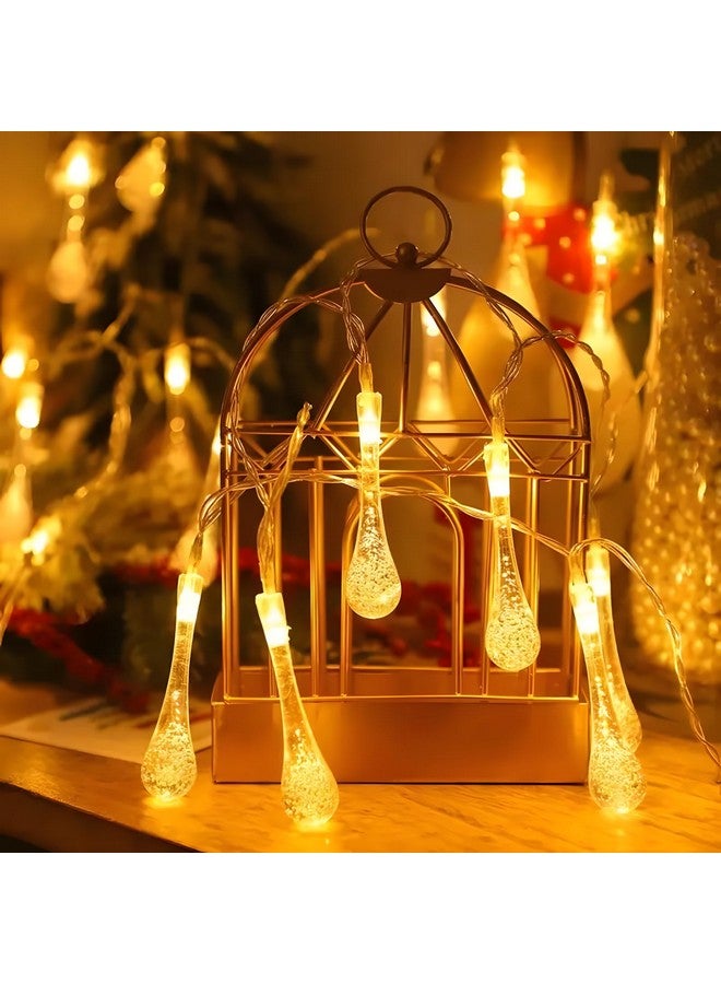 One94Store كرة ضوء خيط قطرة الماء من One94Store 14 LED أضواء خارجية مقاومة للماء زينة كريستالية للإضاءة لعيد الديوالي، المنزل، الحديقة، عيد الميلاد - Image 1