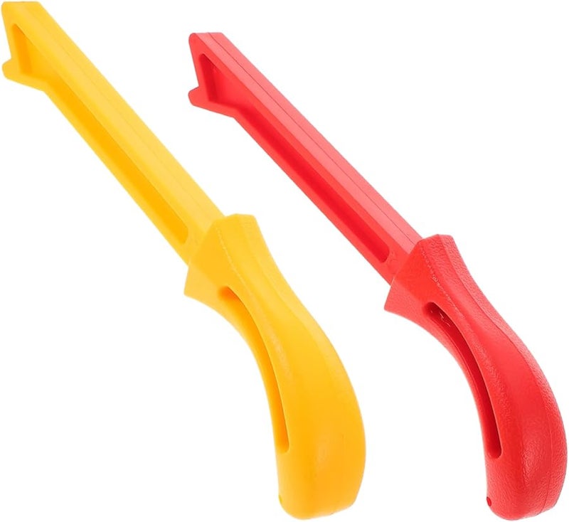 قطعتان عصا دفع السلامة للأعمال الخشبية، بلاستيك متين، رؤية محسّنة لمناشير الطاولة - Image 1