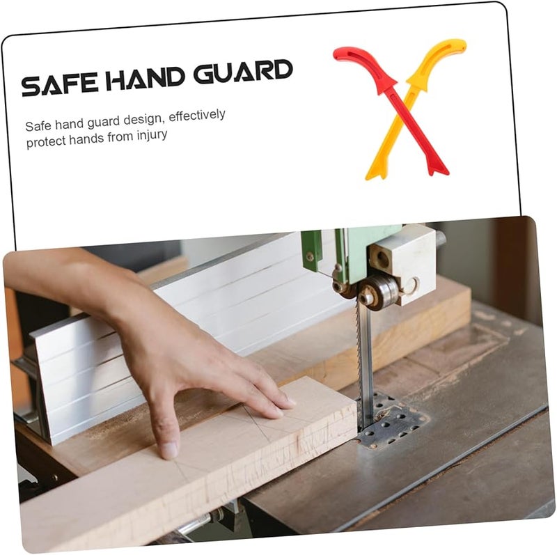 قطعتان عصا دفع السلامة للأعمال الخشبية، بلاستيك متين، رؤية محسّنة لمناشير الطاولة - Image 4