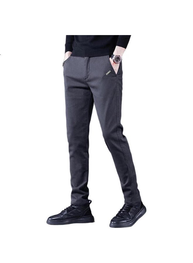 Pierre Cardin Men's Business Casual Pants Spring And Summer Slim Elastic Pants Men's Versatile Trousers Men's Clothing Grey 38 - Image 2
