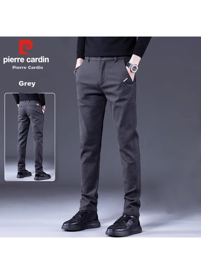 Pierre Cardin Men's Business Casual Pants Spring And Summer Slim Elastic Pants Men's Versatile Trousers Men's Clothing Grey 38 - Image 1
