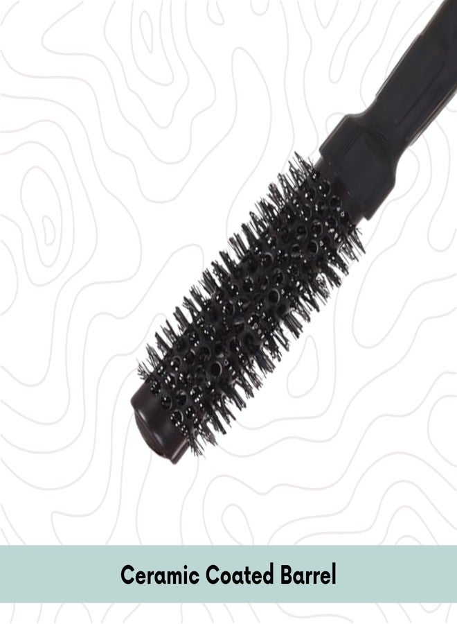 Scarlet Line Professional Extra Small Hot Curling Brush Round Brush for Blow Drying Roller Brush for Hair Styling Drying for Men Women Black (25 mm) - Image 4