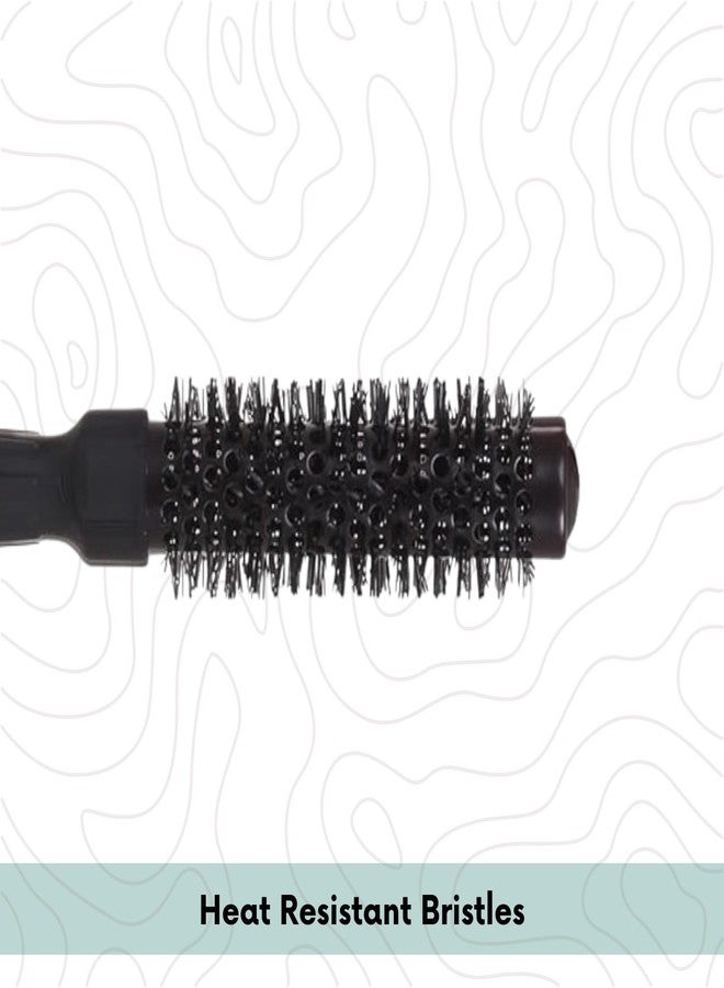 Scarlet Line Professional Extra Small Hot Curling Brush Round Brush for Blow Drying Roller Brush for Hair Styling Drying for Men Women Black (25 mm) - Image 3