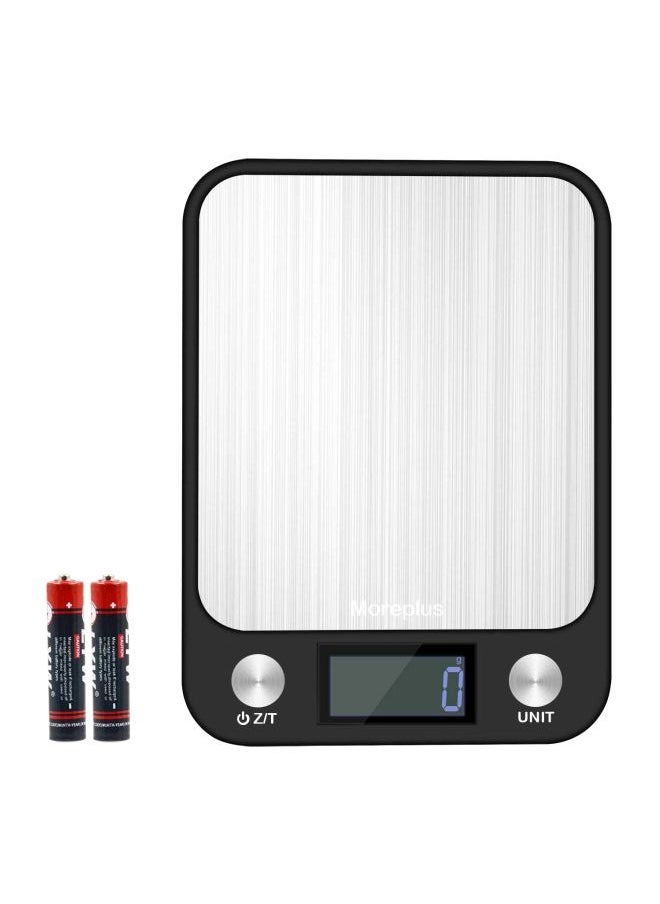 SKY-TOUCH Digital Kitchen Scale With 2Piece Batteries BlackSilver  - Image 1