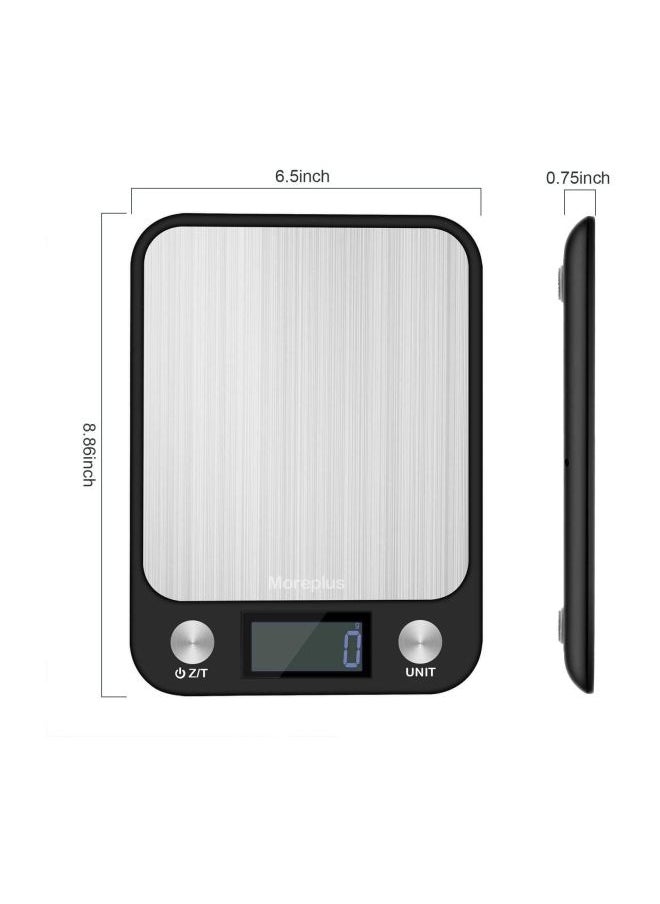 SKY-TOUCH Digital Kitchen Scale With 2Piece Batteries BlackSilver  - Image 5