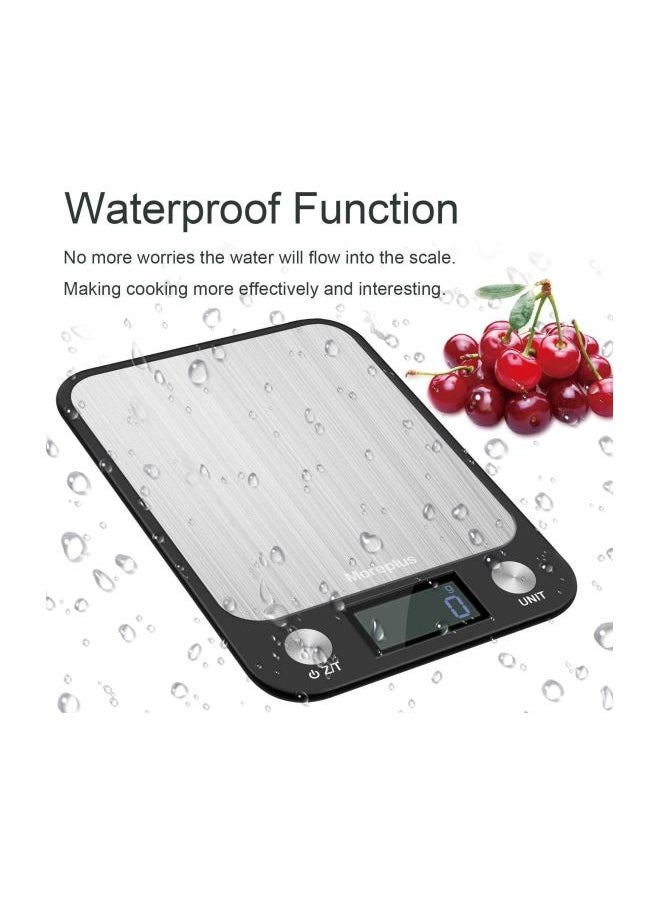 SKY-TOUCH Digital Kitchen Scale With 2Piece Batteries BlackSilver  - Image 4