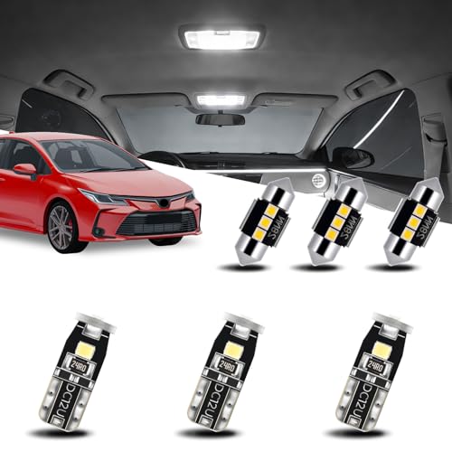EASY EAGLE LED Interior Car Lights for ToyotaCorolla20132022 6 Piece Kit White LED Light Bulbs Super Bright 6000K Install Tool - Image 1
