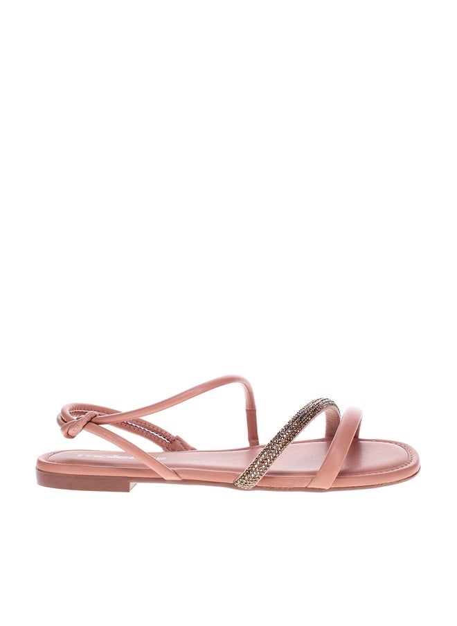 MOLECA Embellished Open Toe Flat Sandals - Image 1