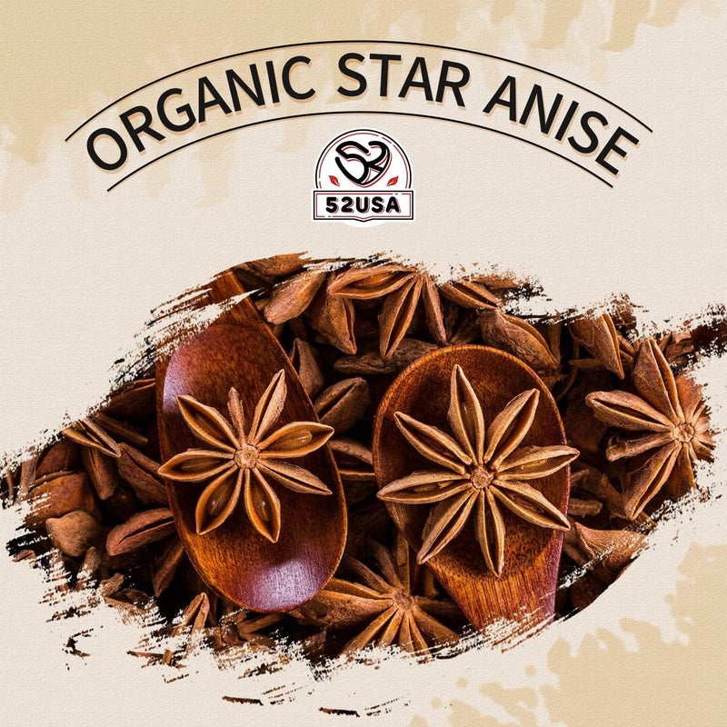 52USA Organic Star Anise - 4 oz Whole Spice - Image 2