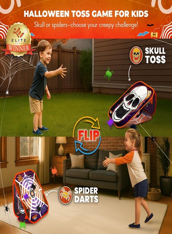Swooc Games® - Haunted Toss™ | Halloween Games for Kids | 2-in-1 Bean Bag Toss Game | 5-Second Setup | Spooky Halloween Party Games for Kids | Fall Bean Bag Toss Cornhole | Carnival Party Activities - Image 2
