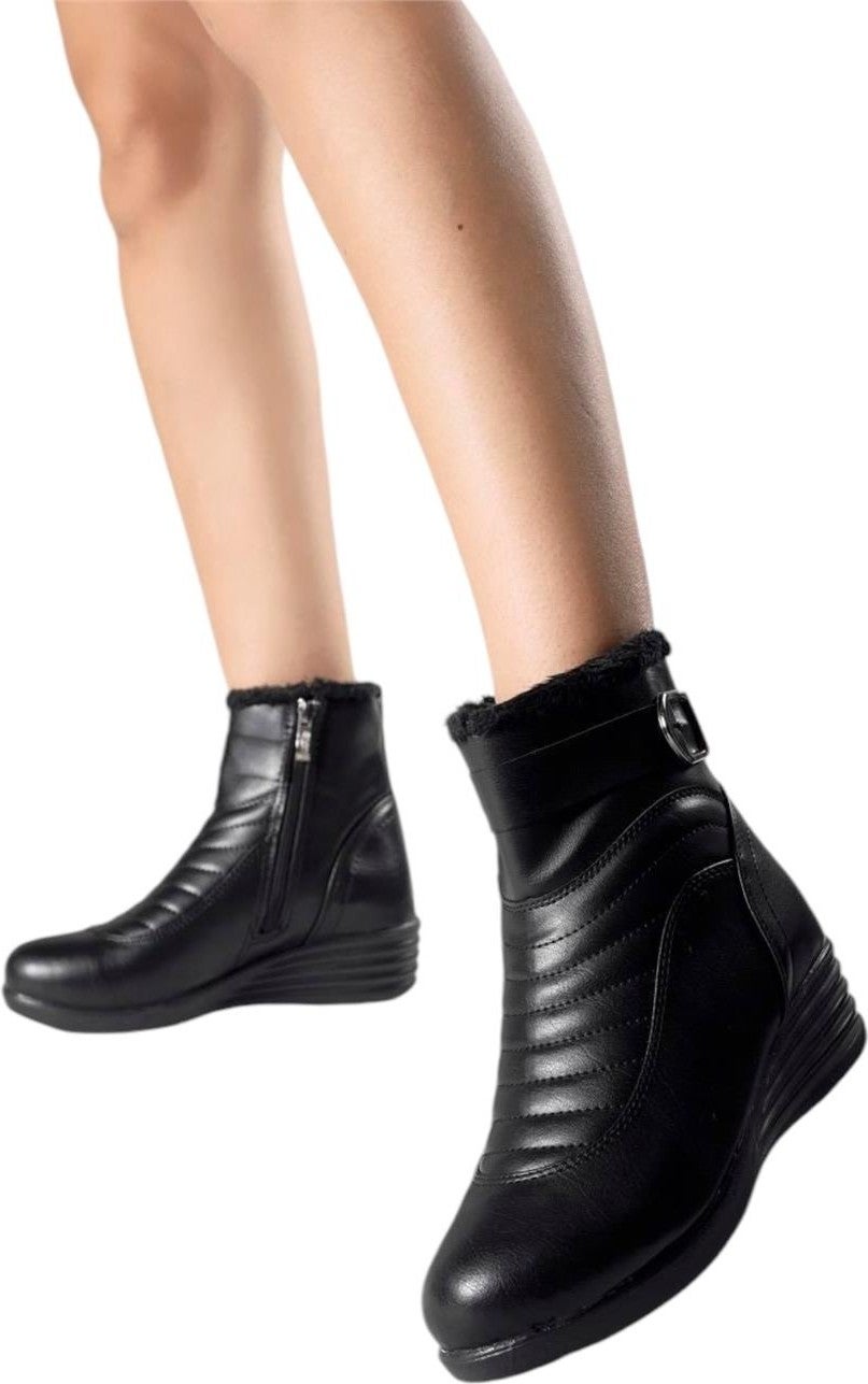 【美品】LISETTE　ルフィーノ　ノアール　サイズ36 Liger Black Women's Zippered Furry Cold Proof Lightweight