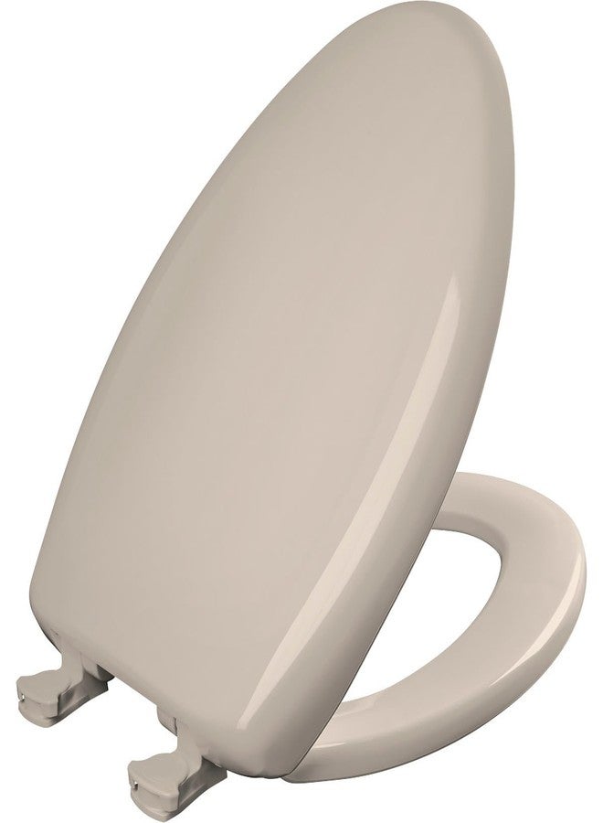 Bemis 1200SLOWT 443 Toilet Seat, Slow-Close Elongated Closed Front Plastic w/Easy-2-Clean Hinges - Blush - Image 1