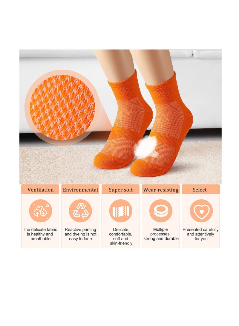 SYOSI جوارب قبضة غير قابلة للانزلاق لليوجا والبيلاتس وجوارب المستشفى ذات النعل المبطن للرجال والنساء والبيلاتس والباريه 10 أزواج - Image 4