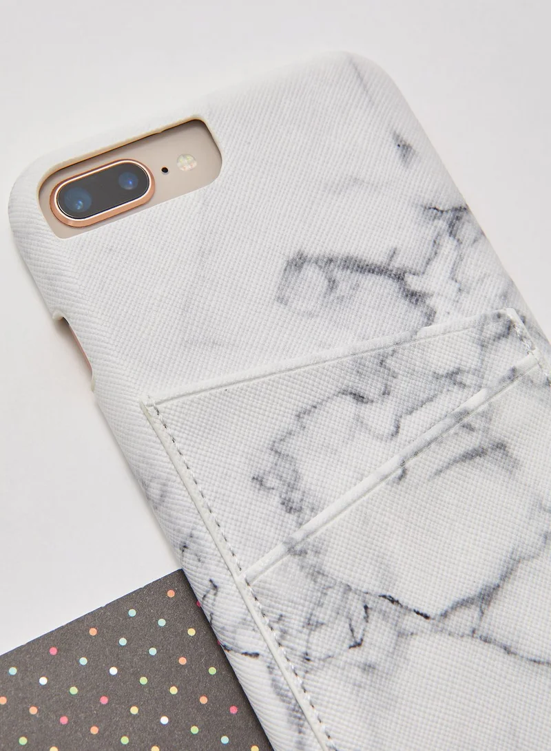 Typo Marble Cardholder Phone Case iPhone 6/6S/7/8 PLUS sizes