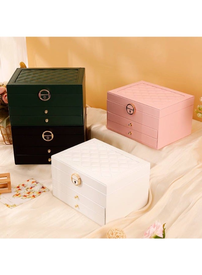 Keep your jewelry and accessories organMulti-Layer Jewelry and Accessories Organizer Bag. A practical and elegant design that offers spacious storage with dedicated compartments for earrings, bracelets, rings, and necklaces. Perfect for travel or daily use, making it the ideal addition to organize your precious items. - Image 3