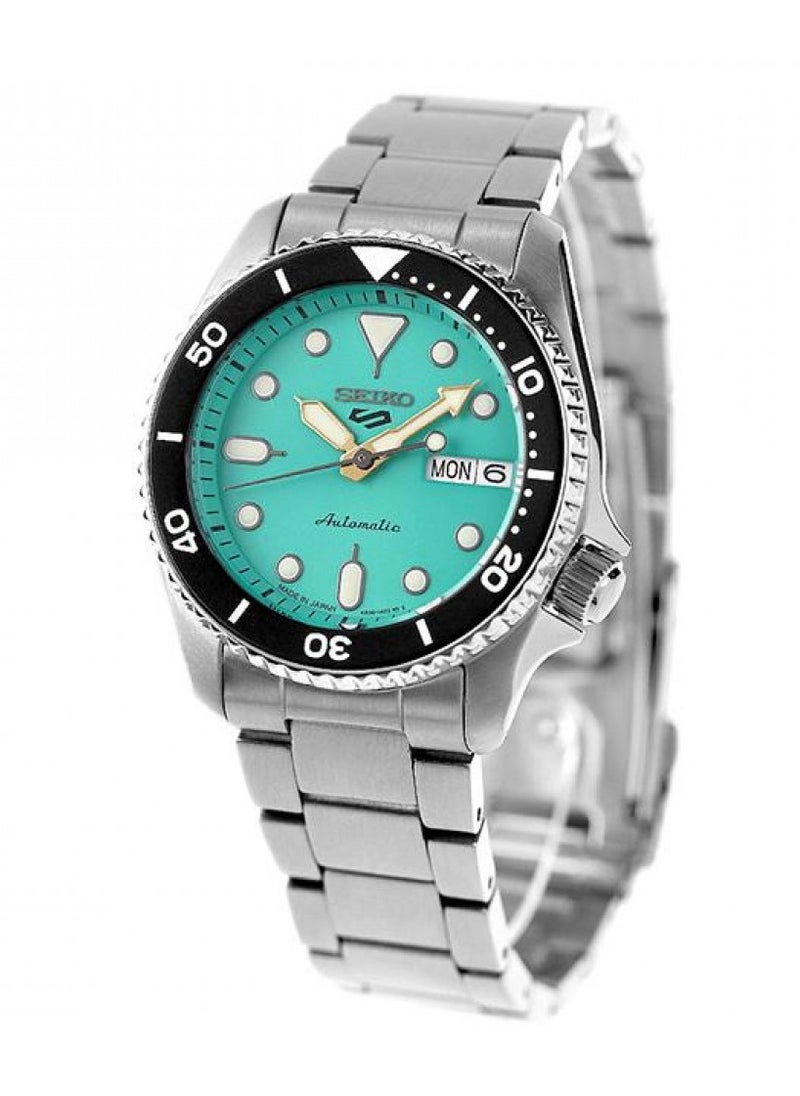 Seiko - Automatic Turquoise Dial Made in Japan Stainless Steel Watch SBSA229 - Image 1