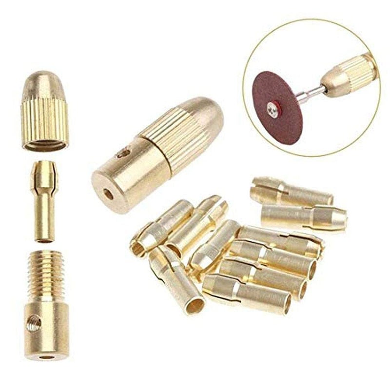 Diy Crafts CTDIYHI47339 317mm 32mm Micro Twist Hand Drill Chuck Electric Drill Bit Collet for Dremel Drill 48mm Shank Dia 7 Piece Multi Set Set Multicolor - Image 1