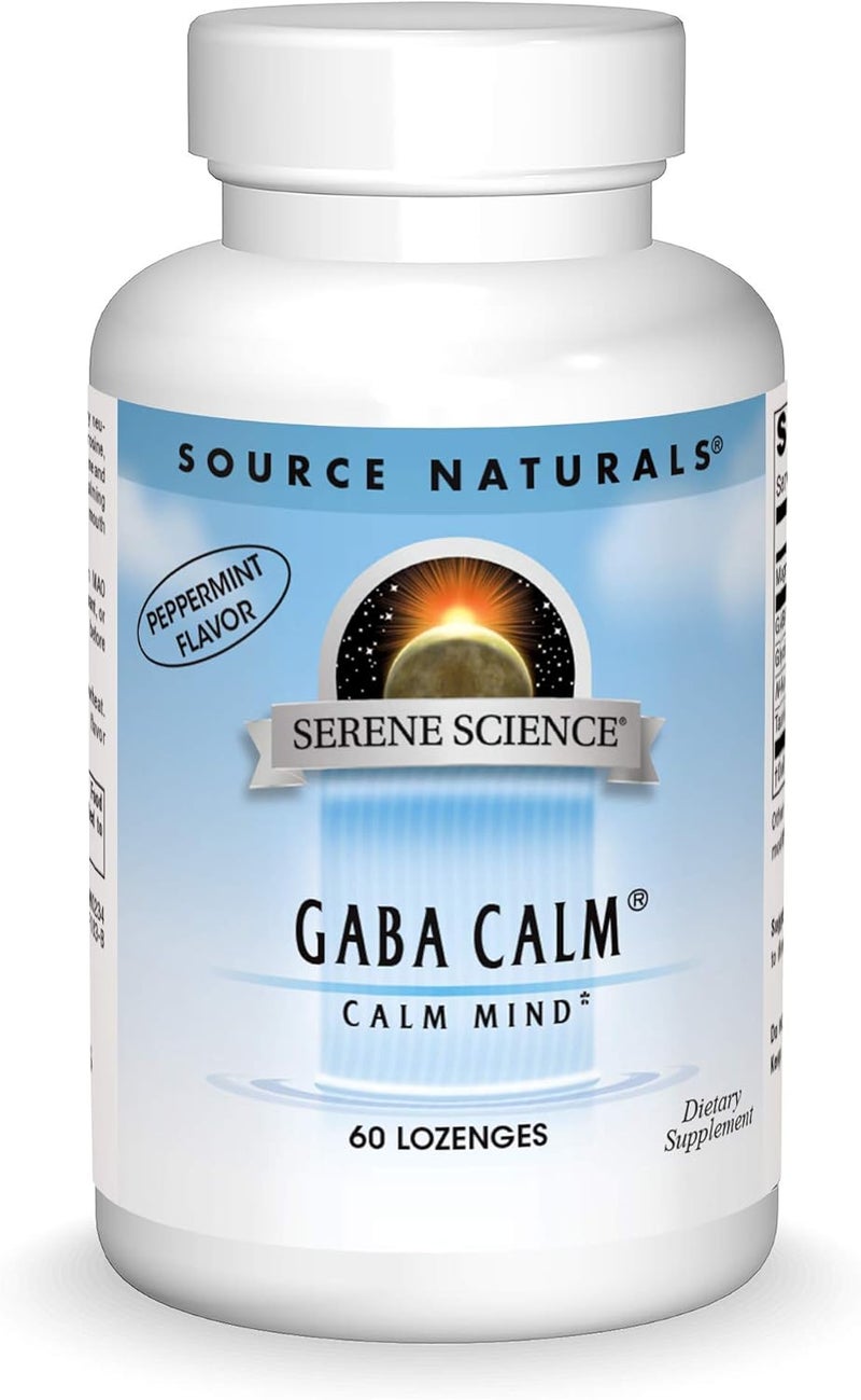 Source Naturals Serene Science GABA Calm Quick Dissolving Peppermint Flavor  60 Lozenges - Image 1
