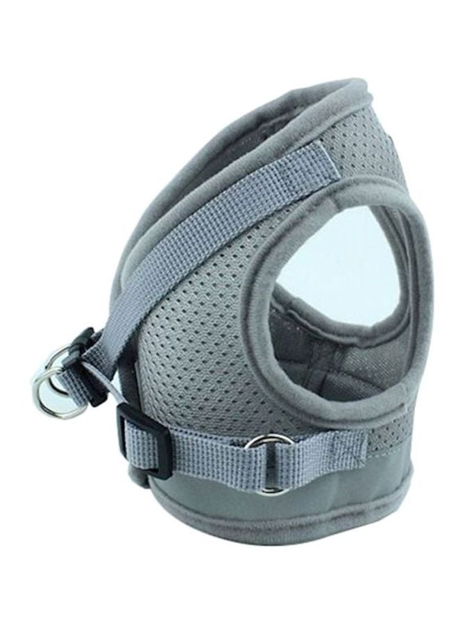 NIBEMINENT Reflective Chest Harness With Leash Grey Large - Image 2