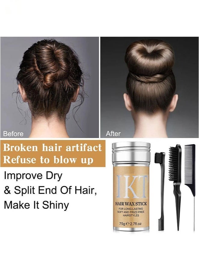 اي كي تي عصا شمع لتصفيف الشعر، ثبات قوي وطويل الأمد، شمع تصفيف غير دهني للشعر المتطاير والحواف والتجعد، مناسب للاستخدام للجنسين - Image 2
