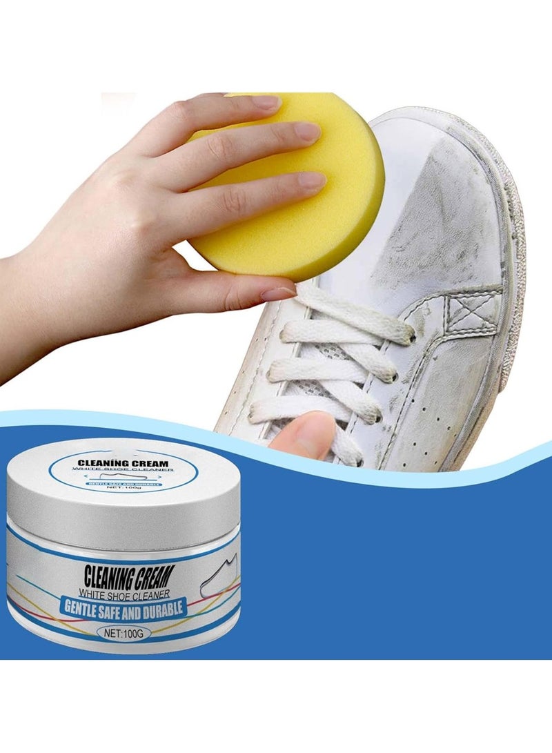 ياميم كريم منظف الأحذية البيضاء متعدد الوظائف مع إسفنجة، تنظيف متعدد الوظائف، صيانة الاصفرار، تبييض - Image 1