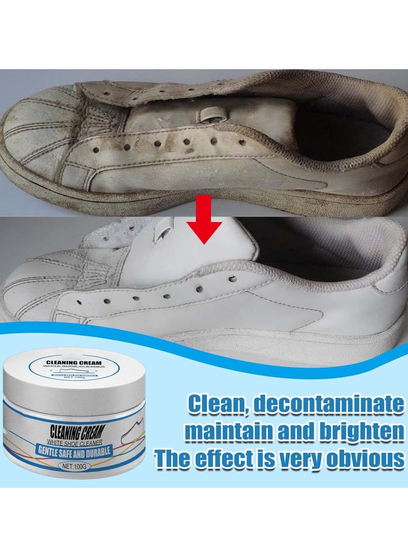 ياميم كريم منظف الأحذية البيضاء متعدد الوظائف مع إسفنجة، تنظيف متعدد الوظائف، صيانة الاصفرار، تبييض - Image 4