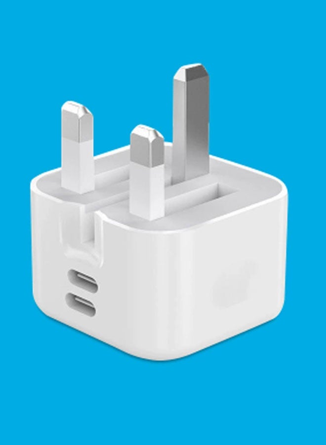 Neutral 50W USB + Dual USB-C Power Adapter, power brick only (cables not included), compatible with PD/QC/SCP/FCP/Samsung AFC/Apple 2.4A/BC and other fast-charging protocols (white) - Image 1