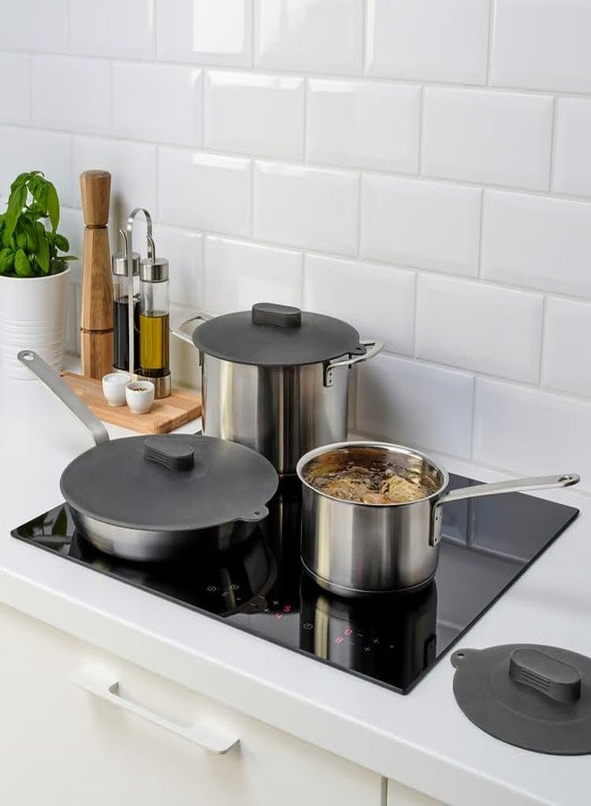STORK KLOCKREN Universal Silicone Lid, Set of 3, Dishwasher-Safe, Oven-Safe, Freezer-Safe, Sizes 21, 25 and 29 cm, for Pots and Pans - Image 2