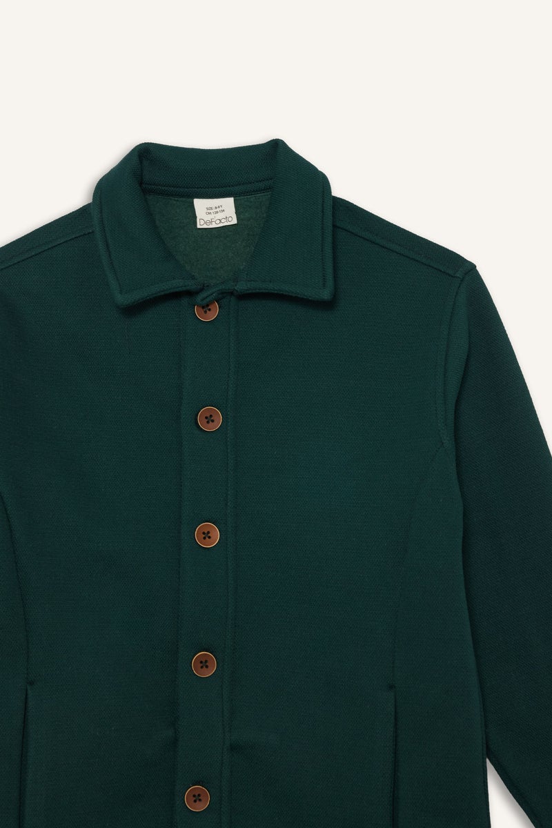 ديفاكتو كارديجان اولادي قصة عادية بياقة قميص - Image 2