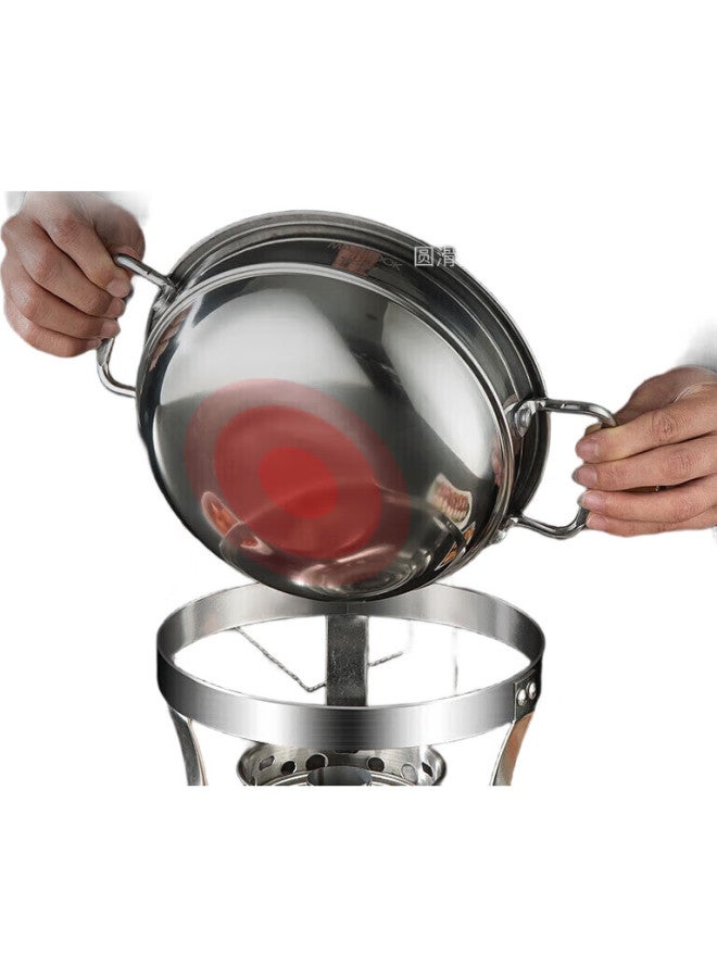 MAX COOK Maxcook Stainless Steel Hot Pot, Alcohol Stove Hot Pot Dry Pot 16Cm Mcyb-1 - Image 2