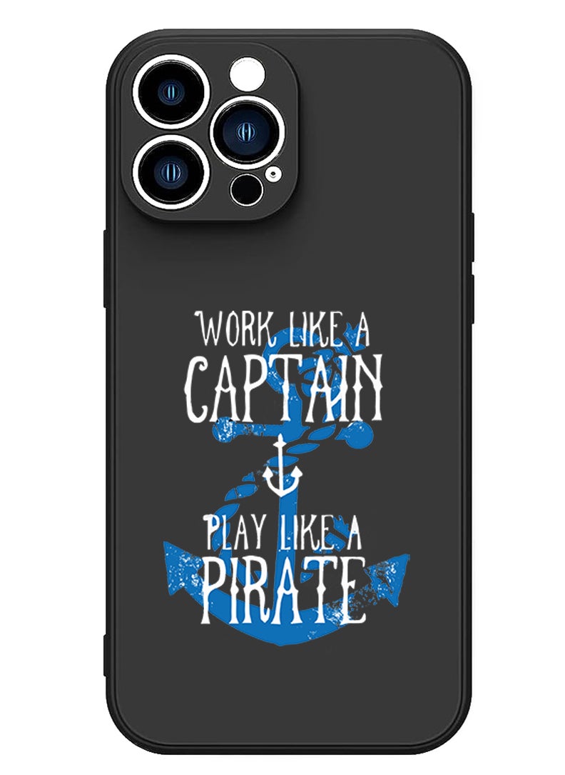 Theodor - Protective Slim Fit Case Liquid Silicone Cover with Full Body Protection Anti-Scratch Shockproof Case For iPhone 12 Pro Max Black  - Work like a Captain white copy - Image 1