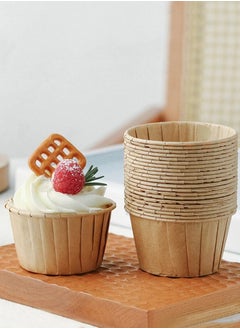 Generic 50pcs Cupcake Cups with Oilproof Baking Liners with Aluminum Foil Rims  - Image 1