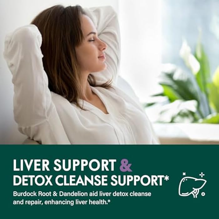 Selvaherb صبغة جذر الأرقطيون العضوية لصحة الكبد، مكملات عشبية مع مستخلص الهندباء وذنب الحصان لتنظيف الكبد، صبغة ريشي والعرقسوس لدعم المناعة. 2 أونصة - Image 2