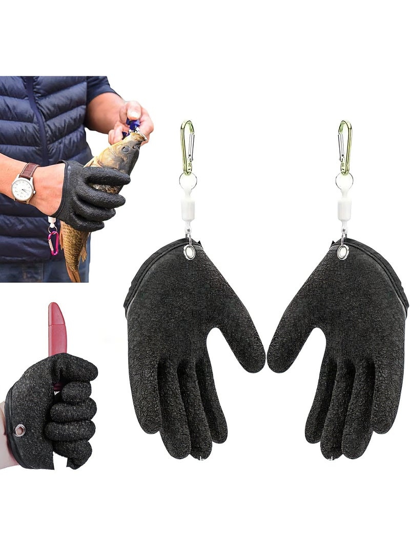STL Fishing Gloves, Fishing Catching Gloves, Professional Fisherman Catch Fish Gloves, Waterproof Fishing Gloves with Magnet Release, Non-slip Quick-Dry Fisherman Protect Hand from Puncture Scrapes - Image 1