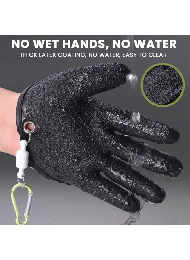 STL Fishing Gloves, Fishing Catching Gloves, Professional Fisherman Catch Fish Gloves, Waterproof Fishing Gloves with Magnet Release, Non-slip Quick-Dry Fisherman Protect Hand from Puncture Scrapes - Image 3