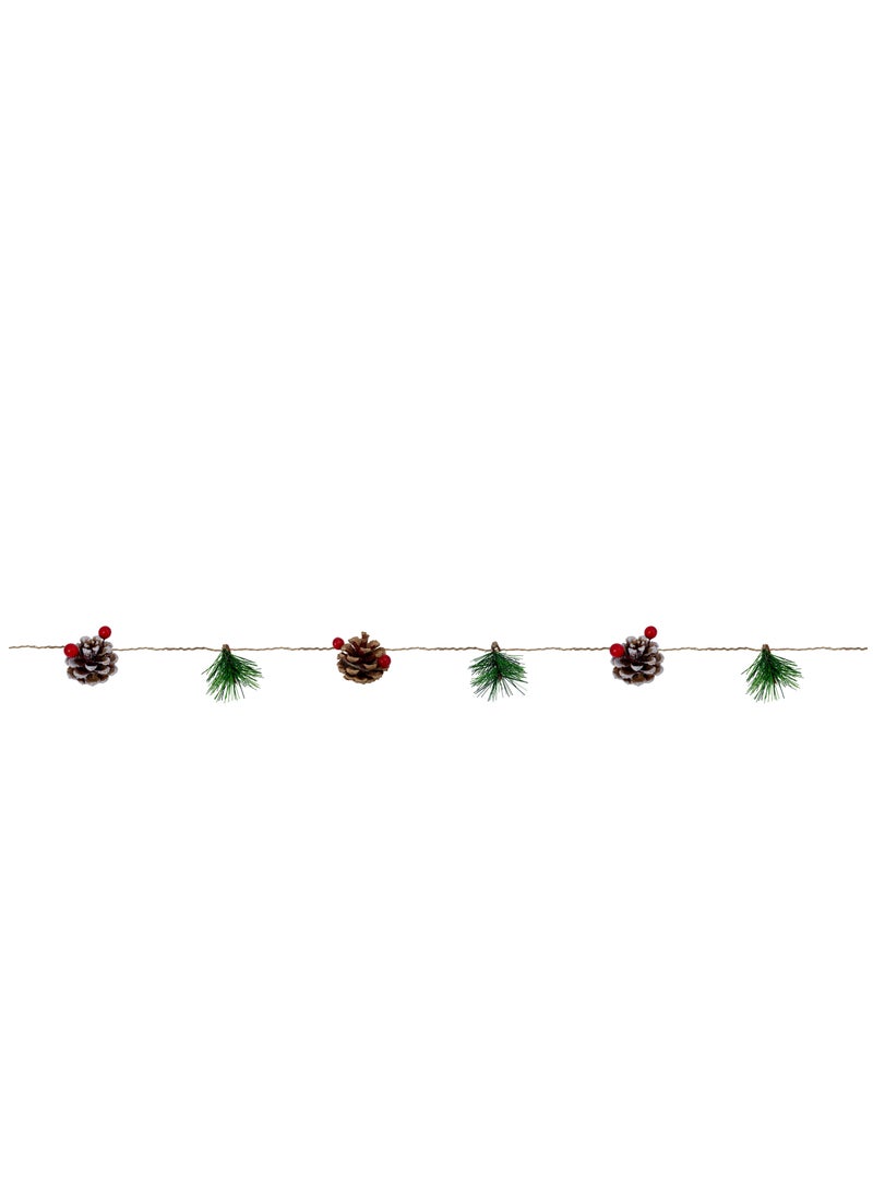 Party Magic LED Lights with Pinecone and Berries