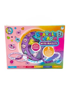 RMS Gl Glitter Aqua Bracelets – Diy Bracelet Kit With Cha, Glitters, And Beads – 5 Bracelets To Create  - Image 3